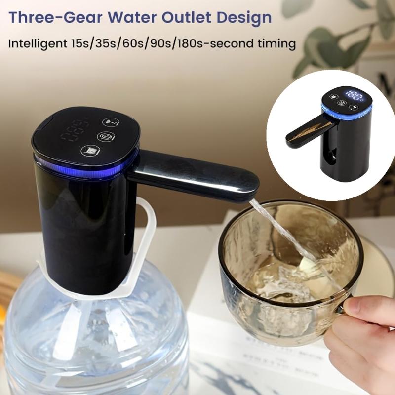 Wiederaufladbare USB-Wasserpumpe für einfache Bedienung durch Berührung, 1200mAh, faltbarer Wasserspender für den Heim- und Küchengebrauch