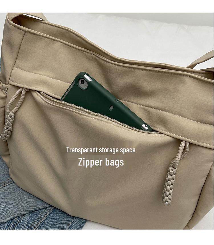 2025 Spring/Summer Versatile Large Capacity Korean Style Tote Bag for Women - Casual and Stylish Cloth Bag for Students