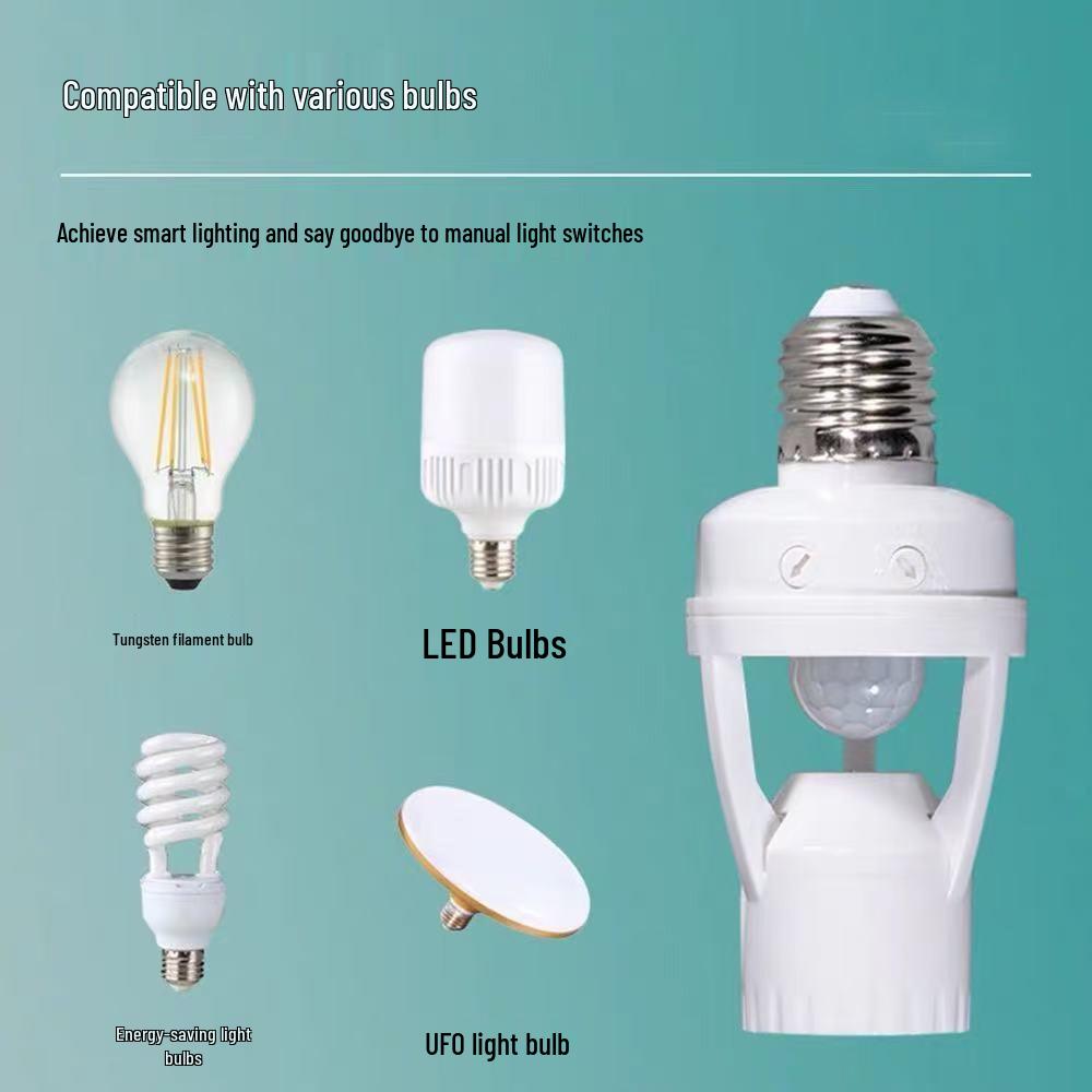 E27 Screw Base Smart Infrared Sensor Bulb Holder