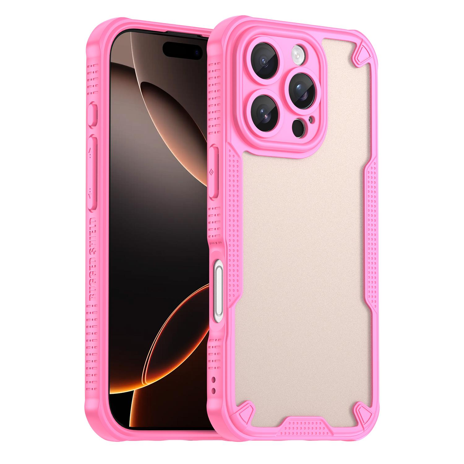 

Armor Series For iPhone 16 Pro Case PC+TPU Semi-Transparent Frosted Finish Protective Phone Cover A