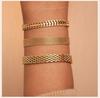 Vintage Mesh Link Bracelet for Women ,Thick Chain Stainless Steel Fashion Wristhand