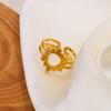 Amazon Shein Personality Sun Love Geometric Design Light Luxury Fashion Ring Ring Women'S Jewelry