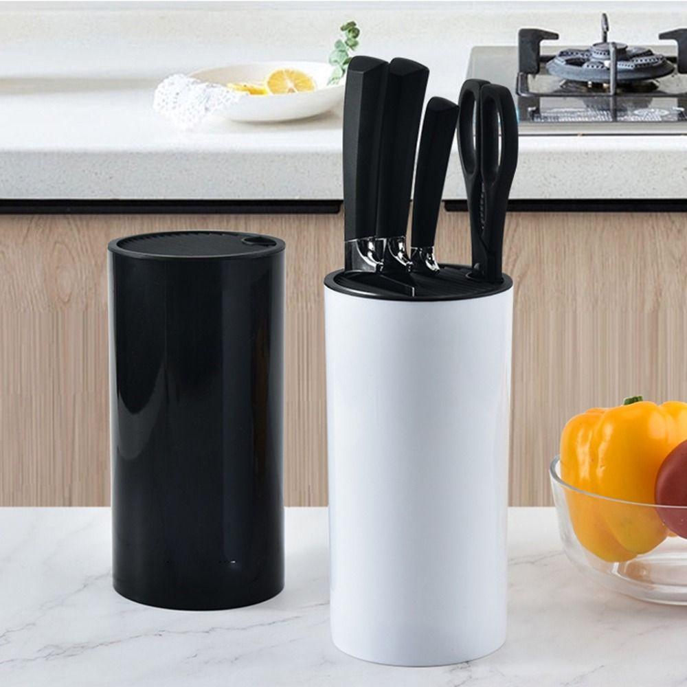 

PP Plastic Knife Storage Rack Round Utensil Stand Kitchen Organizer Rack Kitchen Knife Holder Chef чёрный
