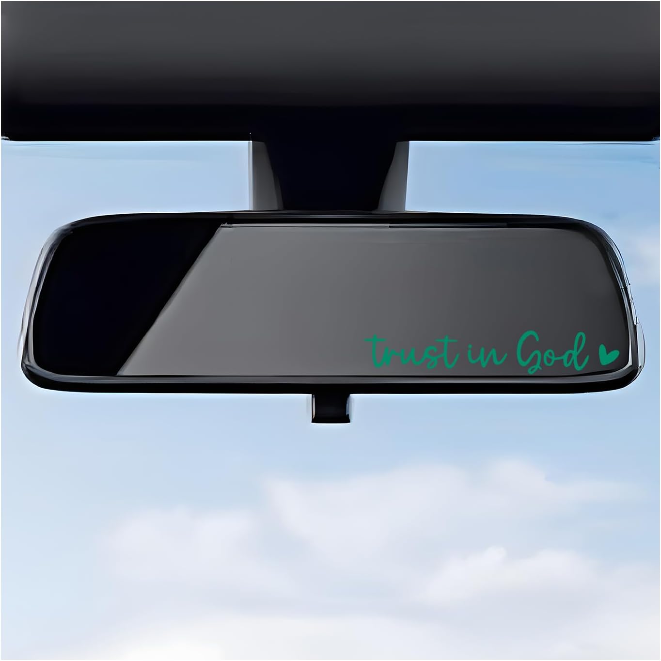 DXNQ 2PCS Trust in God Rearview mirror decal,Car Vinyl Rearview Mirror Decorative Sticker,Waterproof Believe in God Sticker,Suitable for cars, 4PCS