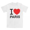 Men T Shirt I Love Paris Gifts T-Shirts Harajuku I Heart Paris France French Beach Tees Vintage Casual 100% Cotton Tops Gift