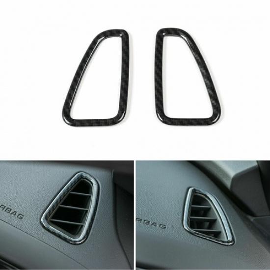Carbon Fiber Center Dashboard Side Air Vent Outlet Trim for Chevrolet Camaro 17+