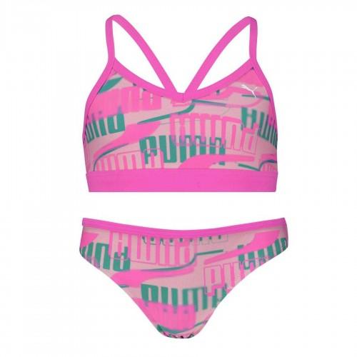 Puma Bikini Set con Logo Ripetuto per Ragazze