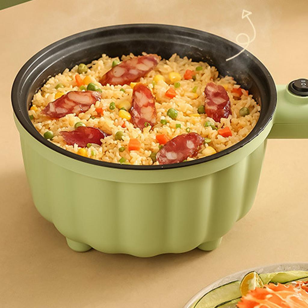 2.0L Electric Cooking Multifunctional 600W Portable Long Handle Hot Pot Noodle Cooker for Dormitory Travel Home