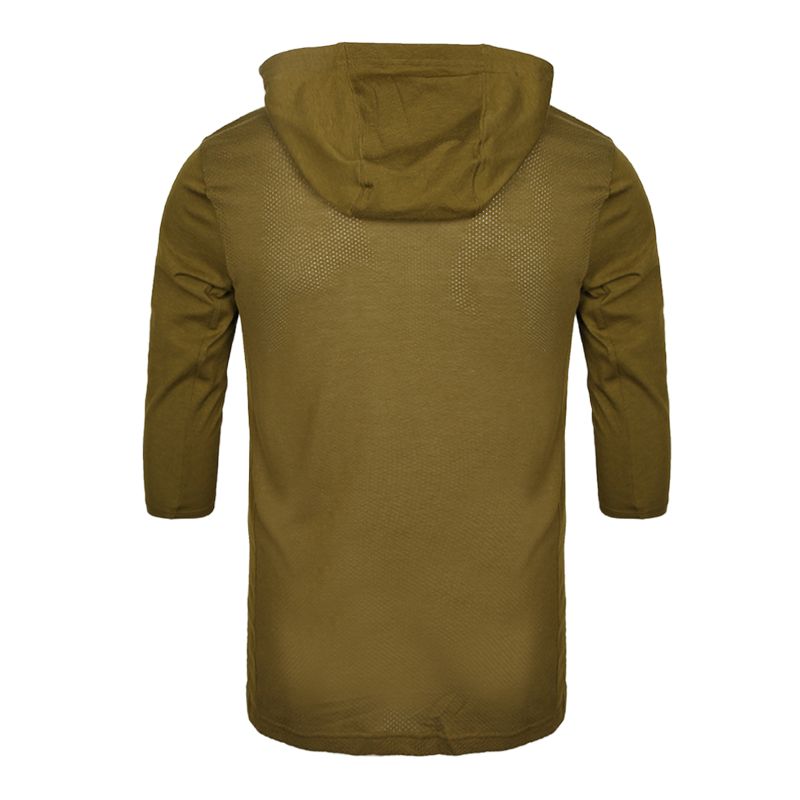 Nike As Kd M Nk Top 3Qt Shooter Pullover Comfortable Pocket Hooded Raglan Short Sleeve T-Shirt Men Tops Green AJ0376-399