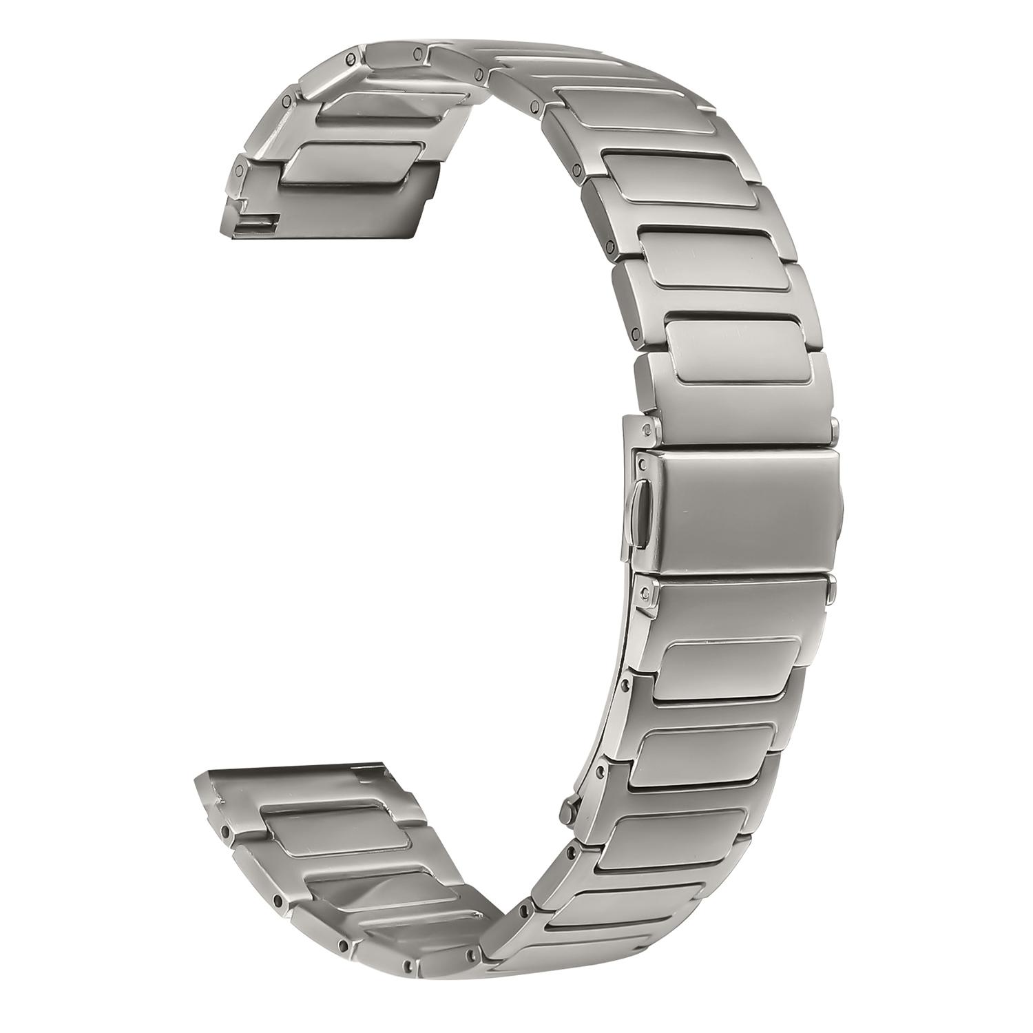 

For Garmin Venu 2 Watch Band Adjustable Titanium Color Stainless Steel Metal Watch Strap As shown A