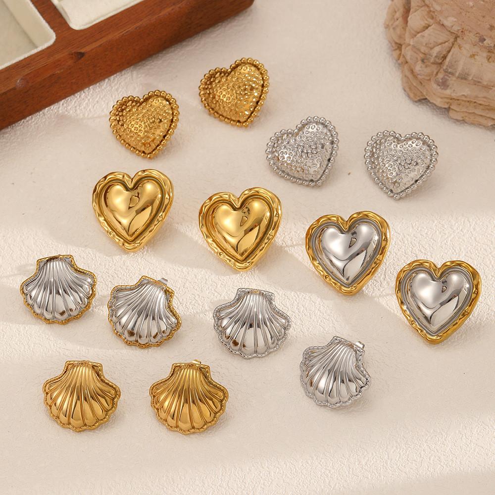 Modern Style Stainless Steel Geometric Earrings For Women Summer
