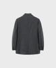 Noirer Wool Striped Tailored Jacket (Grey)