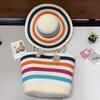 MeiWanEr Beach Vacation Striped Straw Bag Set W1-B65