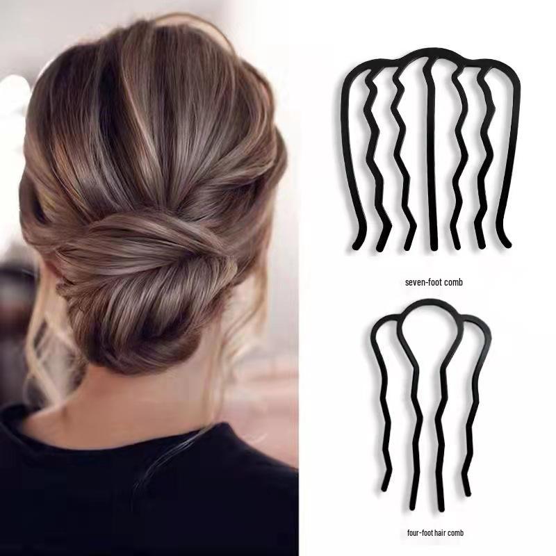 

Seven-Tooth Hairpin U-Shaped Comb Hair Clip for Bun Updos