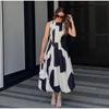 Ladies Polka Dot Balloon Version Sleeveless Dress Waist Slim Summer Fashion Ladies One-piece Short Skirt Commuter High Street