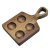 1PC Egg Tray Four-Compartment Layout Kitchen Storage Solution Japanese Style Wooden Egg Holder Egg Plate With Handle Parts