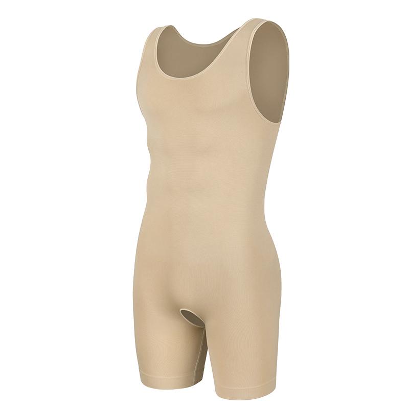 

Мужской формирователь всего тела без рукавов, утягивающий жилет, нижнее белье, компрессионный бесшовный боди, корректирующее белье для контроля живота, Faja Para Hombres XL телесный