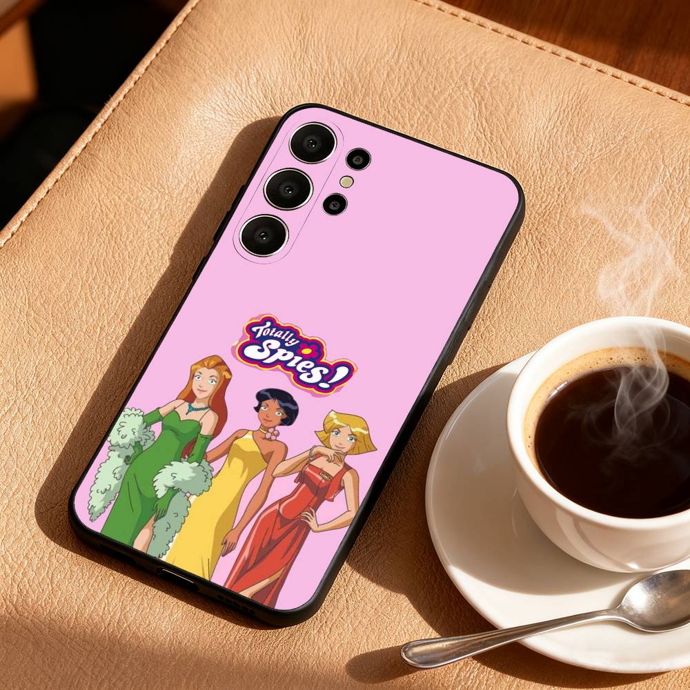 1 Stück T-Totally S-Spies Handyhülle Für Samsung S26,S25,24,23,22,30,21,10,9,Ultra,Plus,Lite,FE Weiche Schwarze Hülle