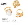 Female Ring 3Pcs Baroque Faux Pearl Vintage Adjustable Opening Alloy