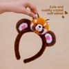 Panda Plush Red Animal Hair Accessory With Cotton Filling For Gift And Dress Up