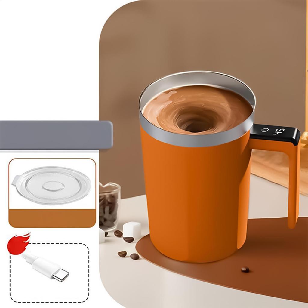 Rechargeable Electric Stirring Mugs Automatic Stirring Cup 400ml Magnetic Mixer Stainless Steel Coffee Mug Rotating Tumbler