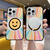 Rainbow Smiley Face Apple 16promax Mobile Phone Case Girl Ip17 Anti-drop 15pm Magnetic Attraction 15 Super Fire 13 Acrylic