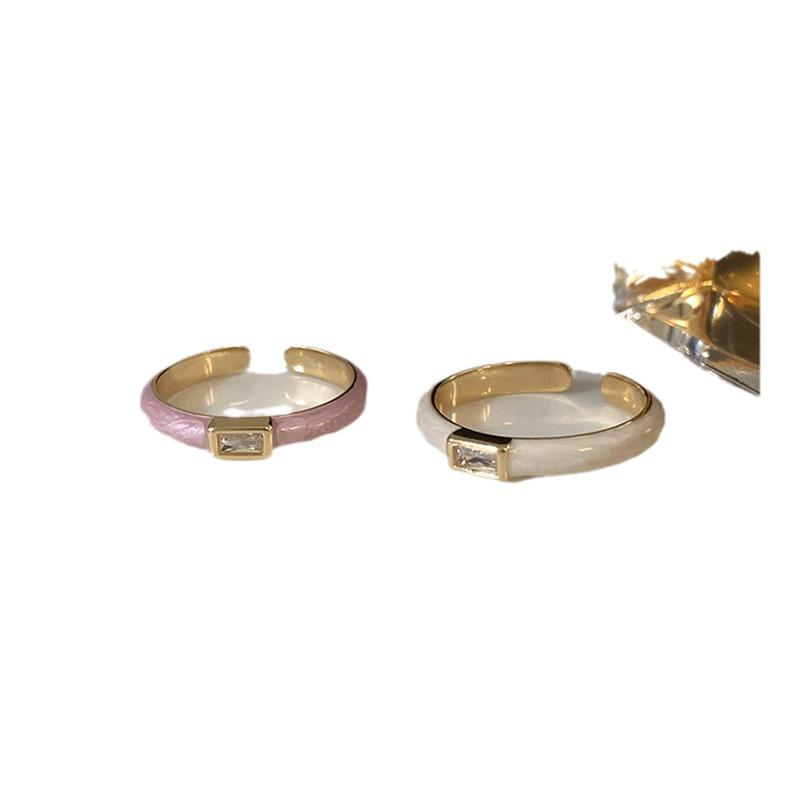 Zircon Drip Oil Open Ring: Elegant, Versatile, and Fashionable for Women