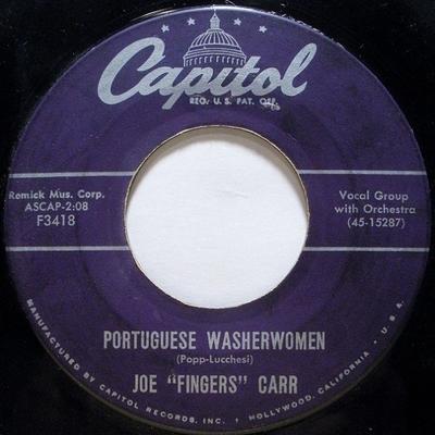 7inch Record JOE "FINGERS" CARR - Portuguese Washerwomen F3418 Capitol Records 1956 US Jazz Used