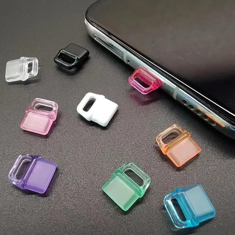 10pcs Silicone Anti-Dust Plugs for USB-C Devices, Universal Type-C Port Protector Caps, Waterproof Charging Port Covers