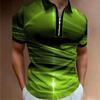 Summer New Men's Zipper Polo Pattern Personality Short Sleeve Men's Fashion Pullover T-shirt Fashion Comfortable