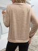 2025 Women's European & American Autumn/Winter Plush Sweatshirt with Semi-High Neck and Zipper Pockets