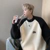 Men's Winter European Retro Chunky Knit Raglan Sweater – Japanese College Style, Oversized.
