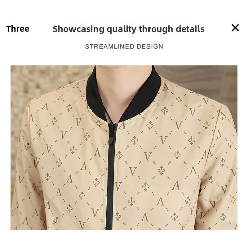 Men's Jacket Spring/Autumn 2026 New Slim Fit Short Casual Versatile Jacket
