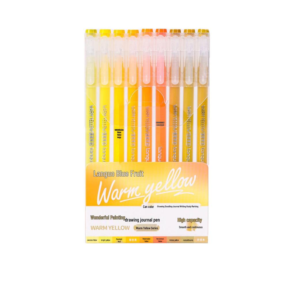 Warm Yellow Series Blue Fruit Neutral Pen: New Color for Student Planning and Children's Doodling