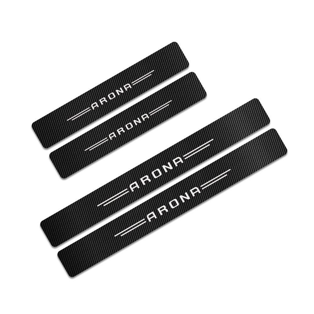 Car Door Sill Stickers For Seat Arona Ateca Toledo Ibiza Leon Alhambra Altea Arosa Cordoba Exeo Mii Tarraco Carbon Fiber Pattern ik,098