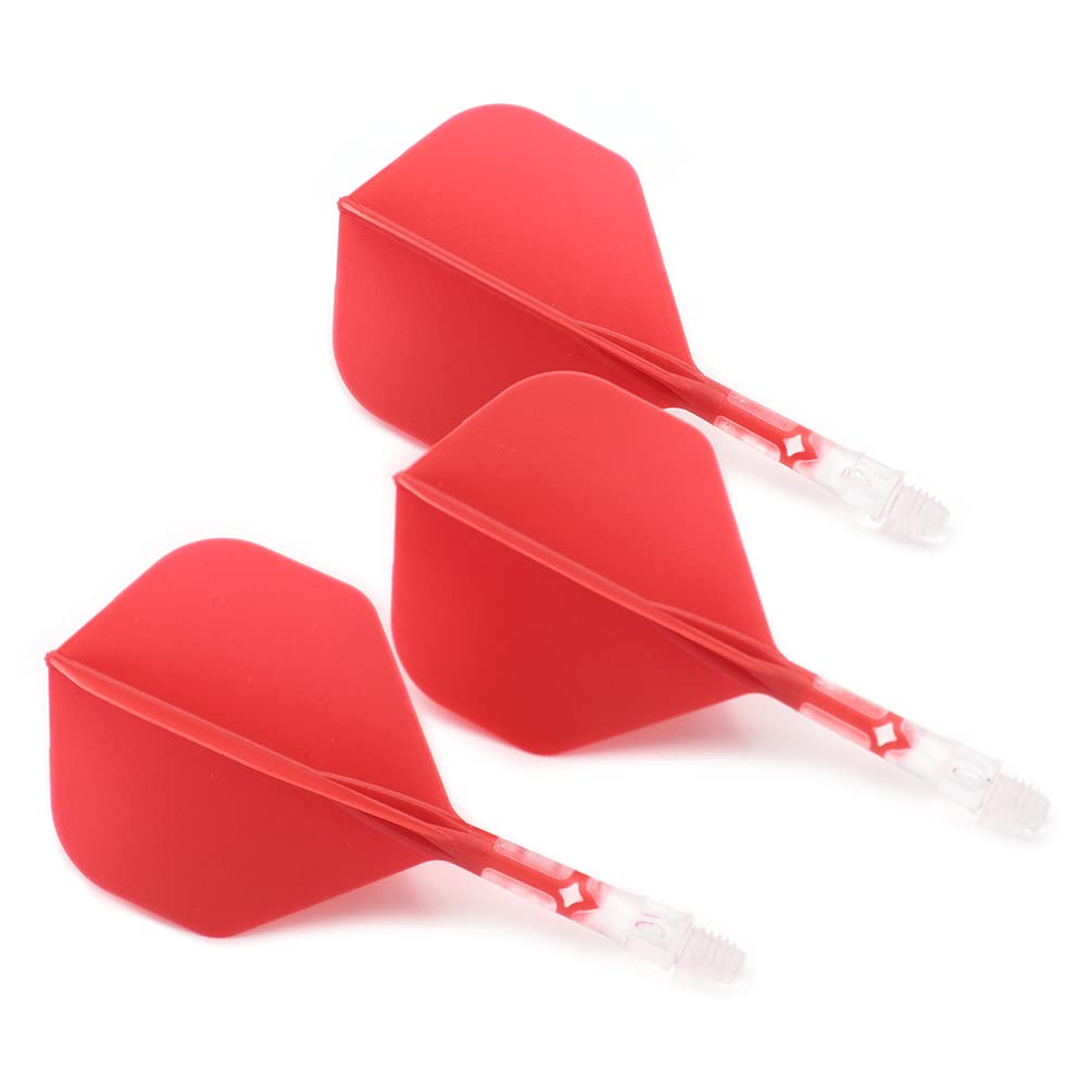 Cuesoul ROST T19 Shaft Integrated Big Standard Red Clear Small Two-Tone Dual-Material Flights, Shape, 3-Club Set, Flights, Shafts, (CS-AK57DB2S)