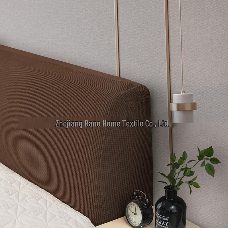 Nordic Style Elastic Bed Head Cover - Full, Removable, Washable, Solid Color, Soft, Dust-Proof Cover