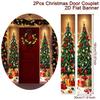 Chinese New Year Door Couplet Banner 1 Pair Traditional Christmas for Home Porch