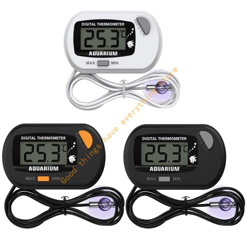 Aquarium Digital Thermometer with Probe Large Screen Fish Thermometers 55KF