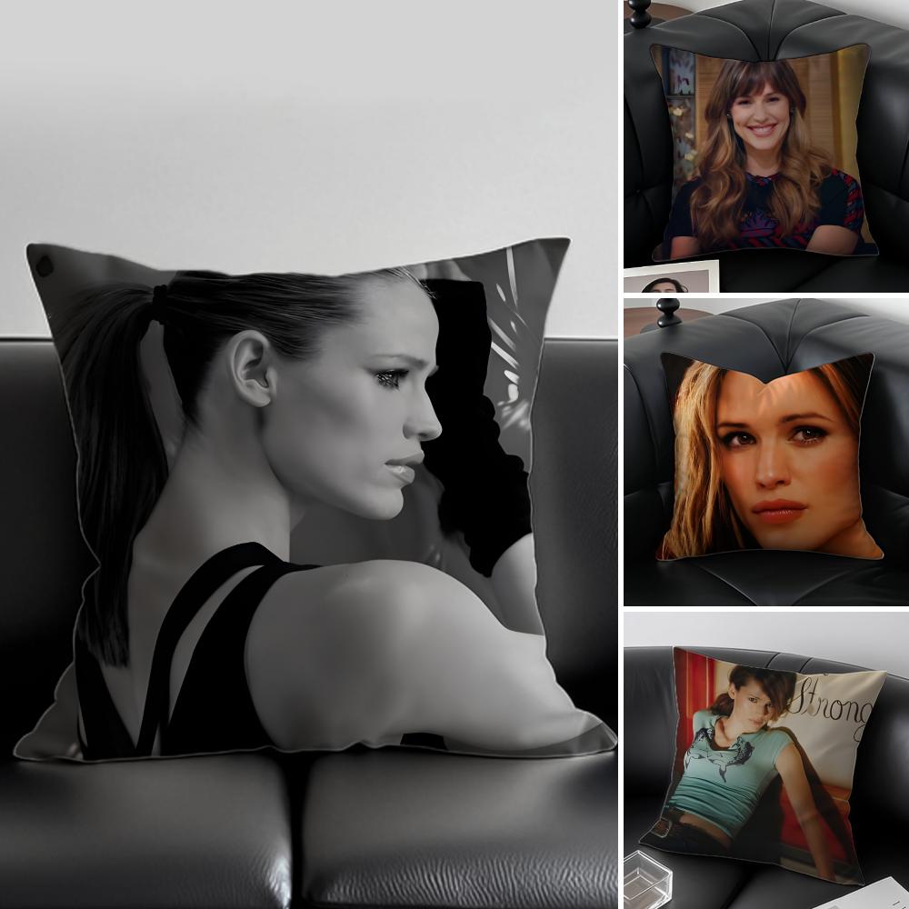 JJennifer Garner Cushion Cover Pillow Case Antidustmite Invisible zipper silky plush cushion