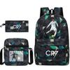 School Bag, Peripheral Printing Three-piece Set, Student School Bag, Backpack, Messenger Bag, Pencil Bag.