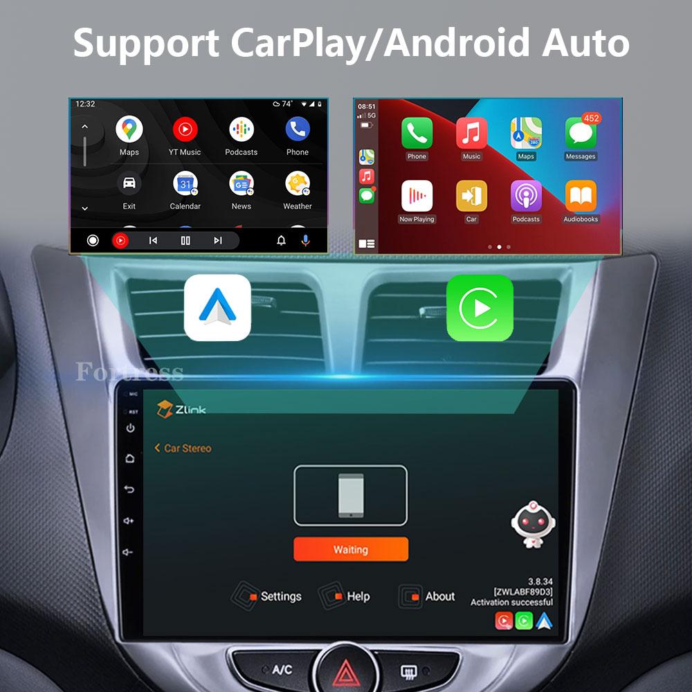 Fortress Android 10 Car Radio For Hyundai Solaris Verna Accent 2010 - 2016 Multimedia Video Player Navi GPS 2 Din DVD Head Unit
