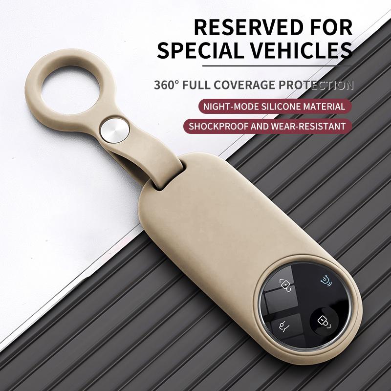 Silky Soft Silicone Key Case Holder For Seres Aito M7 Ultra M5 Fob M9 Keychain Accessories