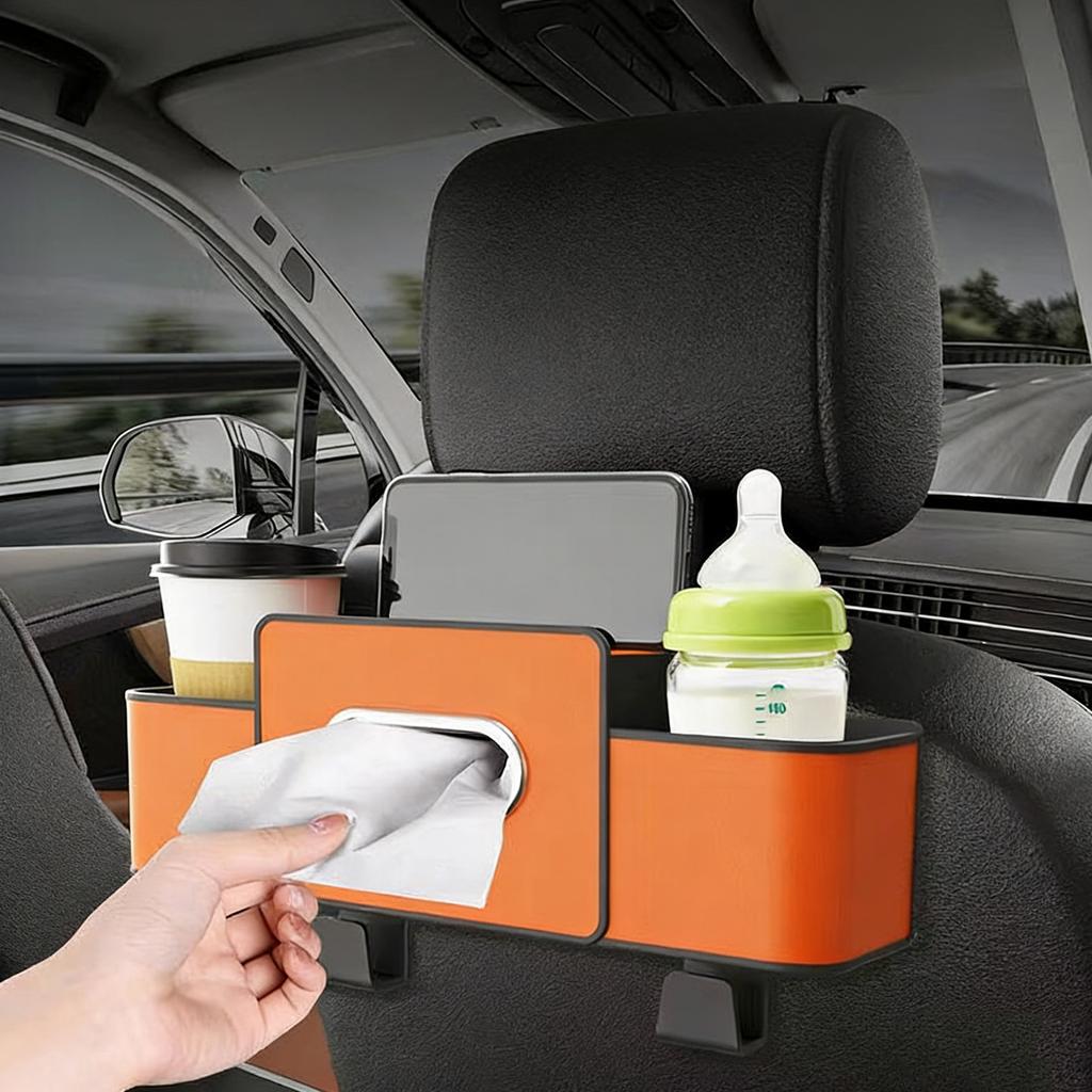 4In1 Auto Seat Back Storage Case Multifunctional Universal Car Interior Organizer Hanging Seat Hook Storage Box Auto Accessories