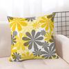 45x45CM Modern Square Pillow Shams Flower Pattern Pillowcase Hidden Zipper Closure Sofa Cushion Cover Home Bedroom Bedding Decoration