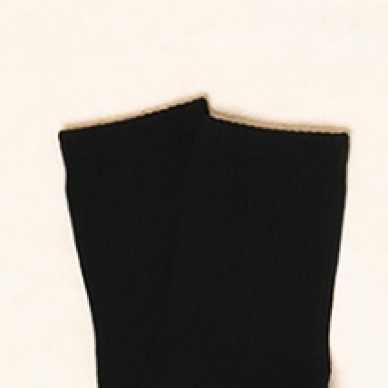 DaiSo Men S Ribbed Mid Thigh SockS Black 4 pairS