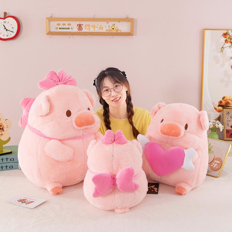 Non-Toxic Pink Piggy Smile Plush Cartoon Anime Filling Cute Accessories Comfortable Soft Doll Children'S Toys Gifts Childrenfriend Companion