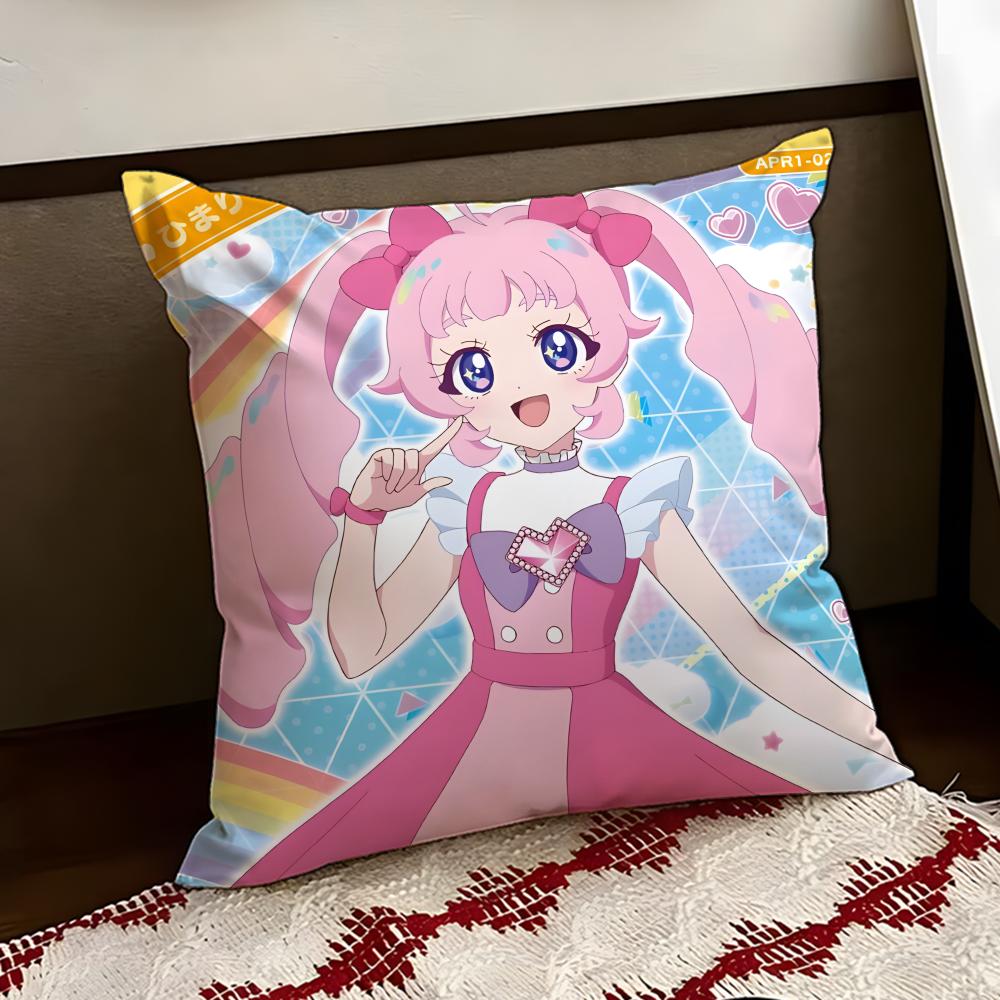 Cute Anime HHimitsu no AiPri Cushion Cover Reversible Soft Durable Pillow Cover Home  Car MultiScene Use for Daily Comfort