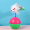 Funny Tumbler Sphynx Cat  Feather Ball Toy for Cats Gotas Automatic Swing Pet Balance Car Accessories Kitten Kedi Mascotas Toys