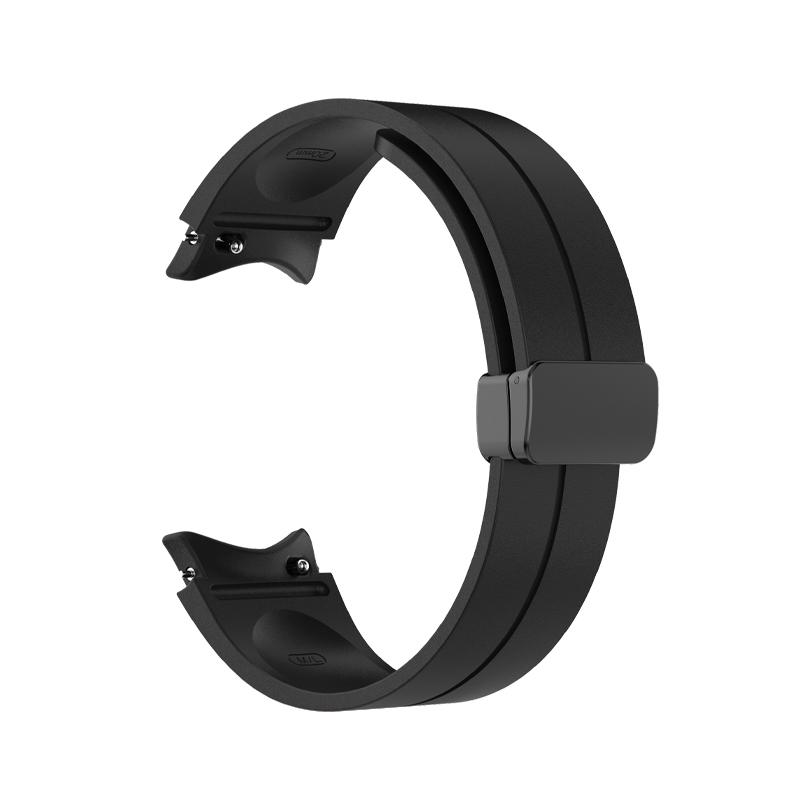 Original Silicone Band for Samsung Watch 4/5 Pro 40mm 44mm 45mm Strap Magnetic Folding Buckle for Galaxy Watch 4 Classic 42 46mm Accessories